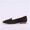 Paul Green Slip On Square Detail Loafer - Brown Suede